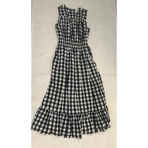 a new day Black and White Checkered Sleeveless Midi Dress XL